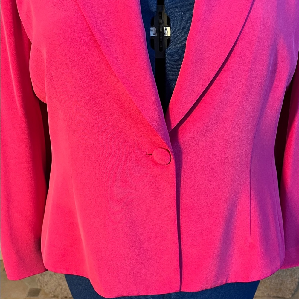 Gorgeous Jones New York Hot Pink Silk Women's Blazer - Picture 2 of 7